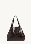 ODÉON - Sac cabas souple en cuir vernis