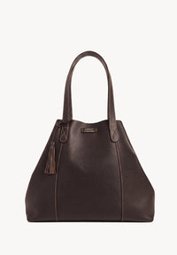 ODÉON - Grand cabas cuir lisse doublé velours