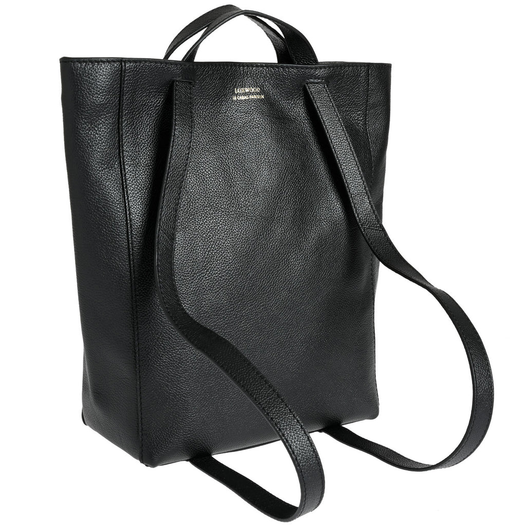 CABADO - Cabas convertible en sac à dos en cuir grainé