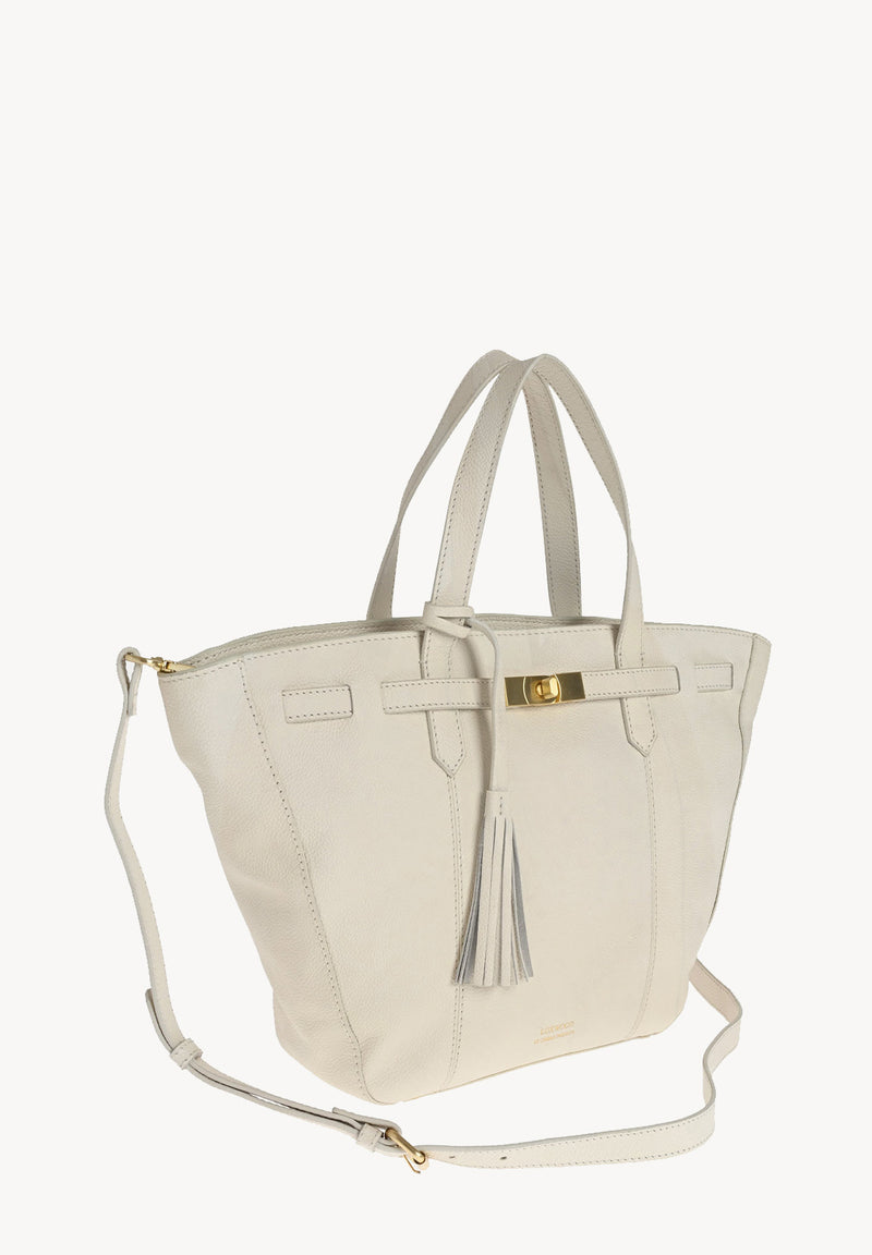 SUNDAY - Large trapezoidal bag in grained leather