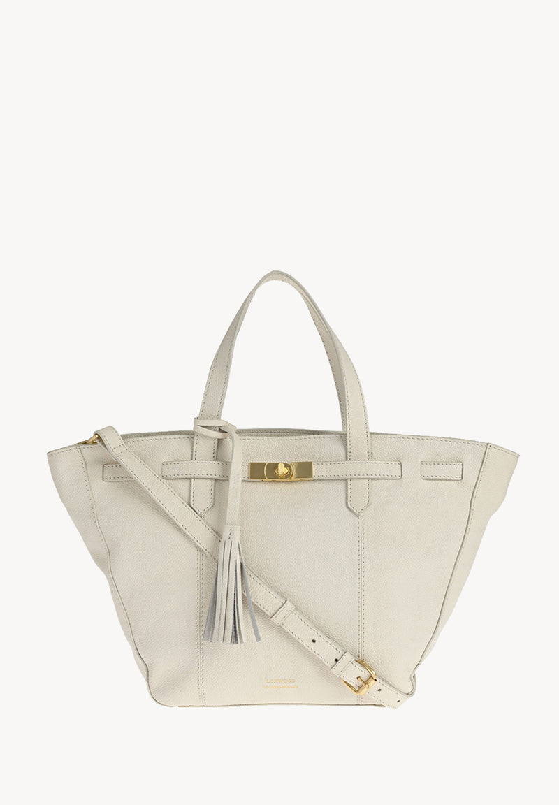 SUNDAY - Large trapezoidal bag in grained leather