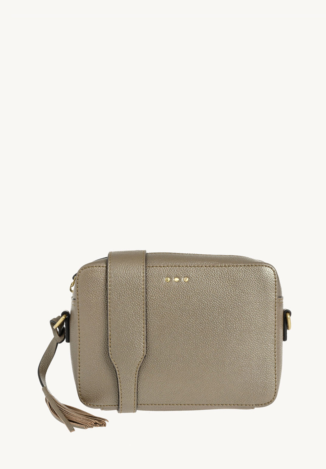 CAMERA - Sac bandoulière en cuir grainé Bronze
