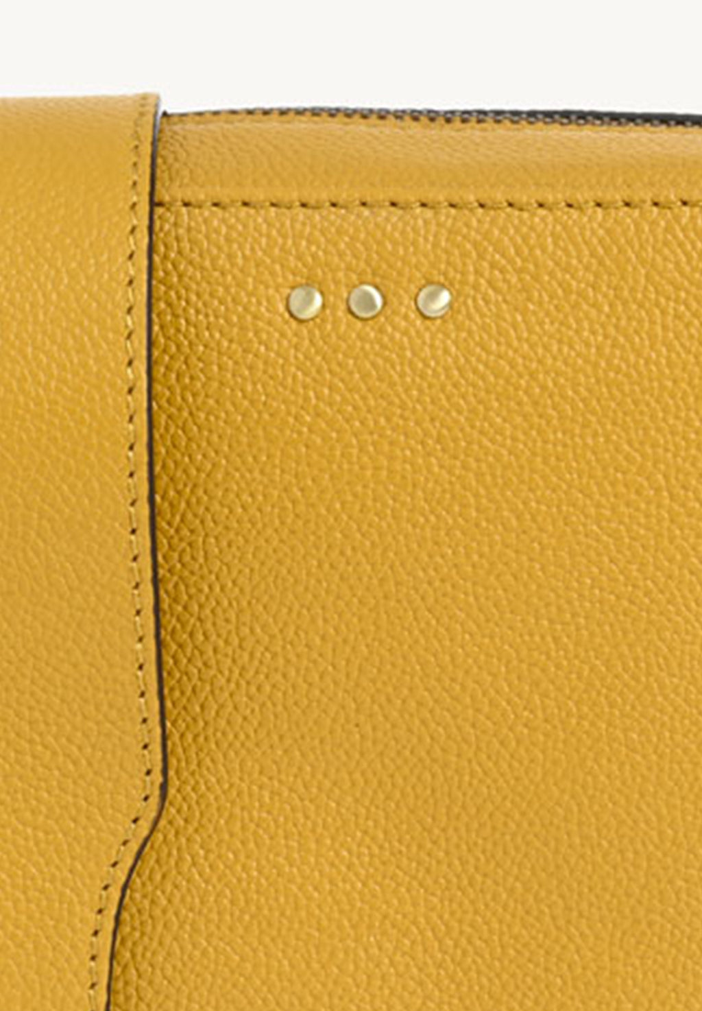 CAMERA - Sac bandoulière en cuir grainé Moutarde