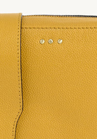 CAMERA - Sac bandoulière en cuir grainé Moutarde
