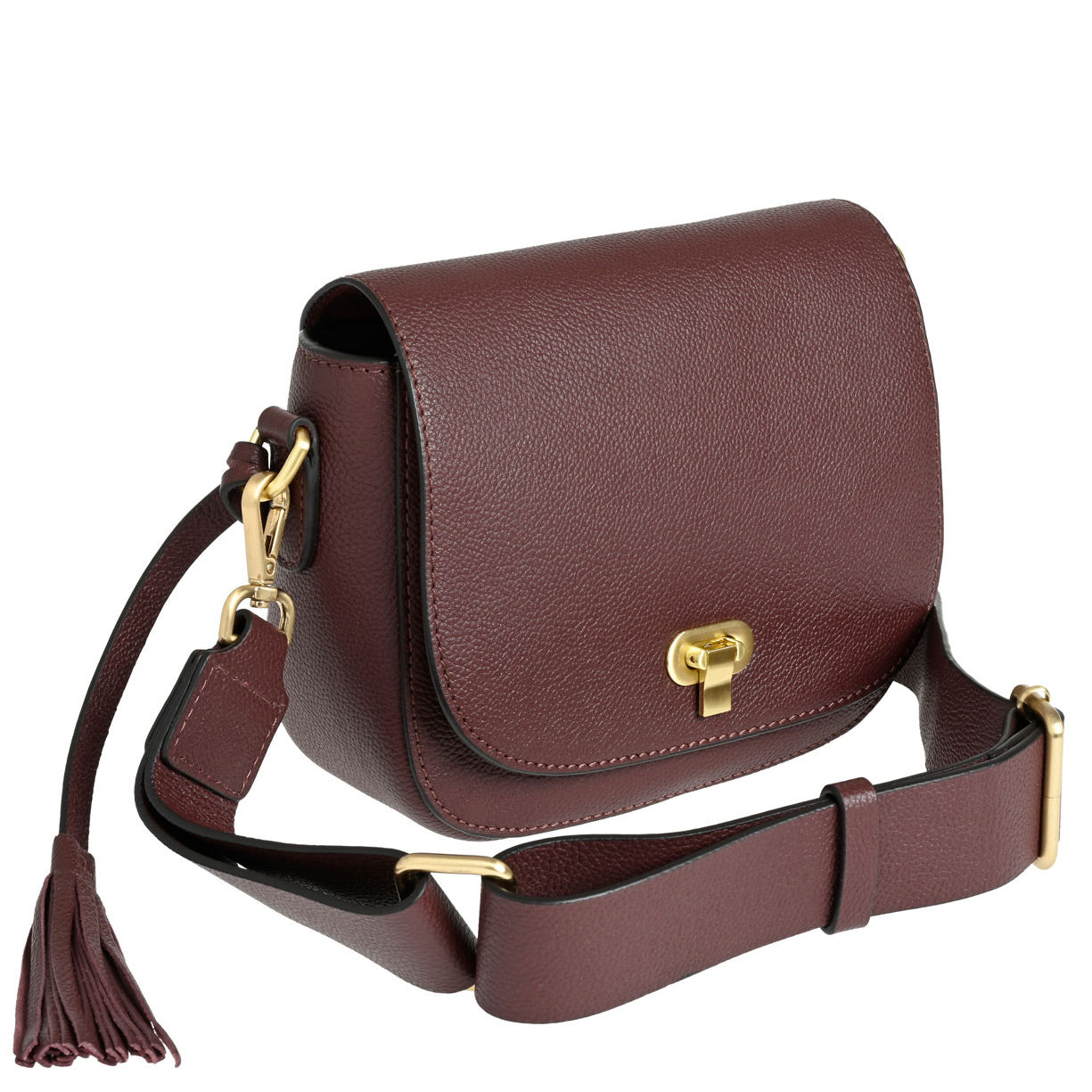 MARNIE - Grained leather messenger bag