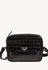 ROMY - Small crocodile-embossed leather trotter