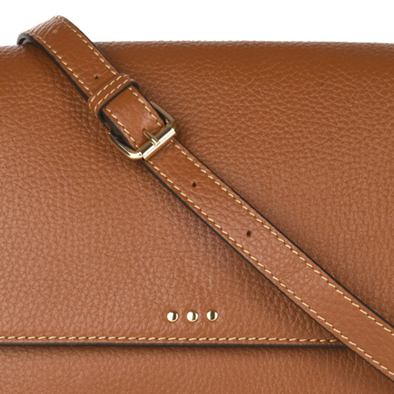 NICOLE - Grained leather shoulder bag