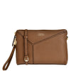 ZORA - ORIGAMI-style grained leather zipped clutch bag