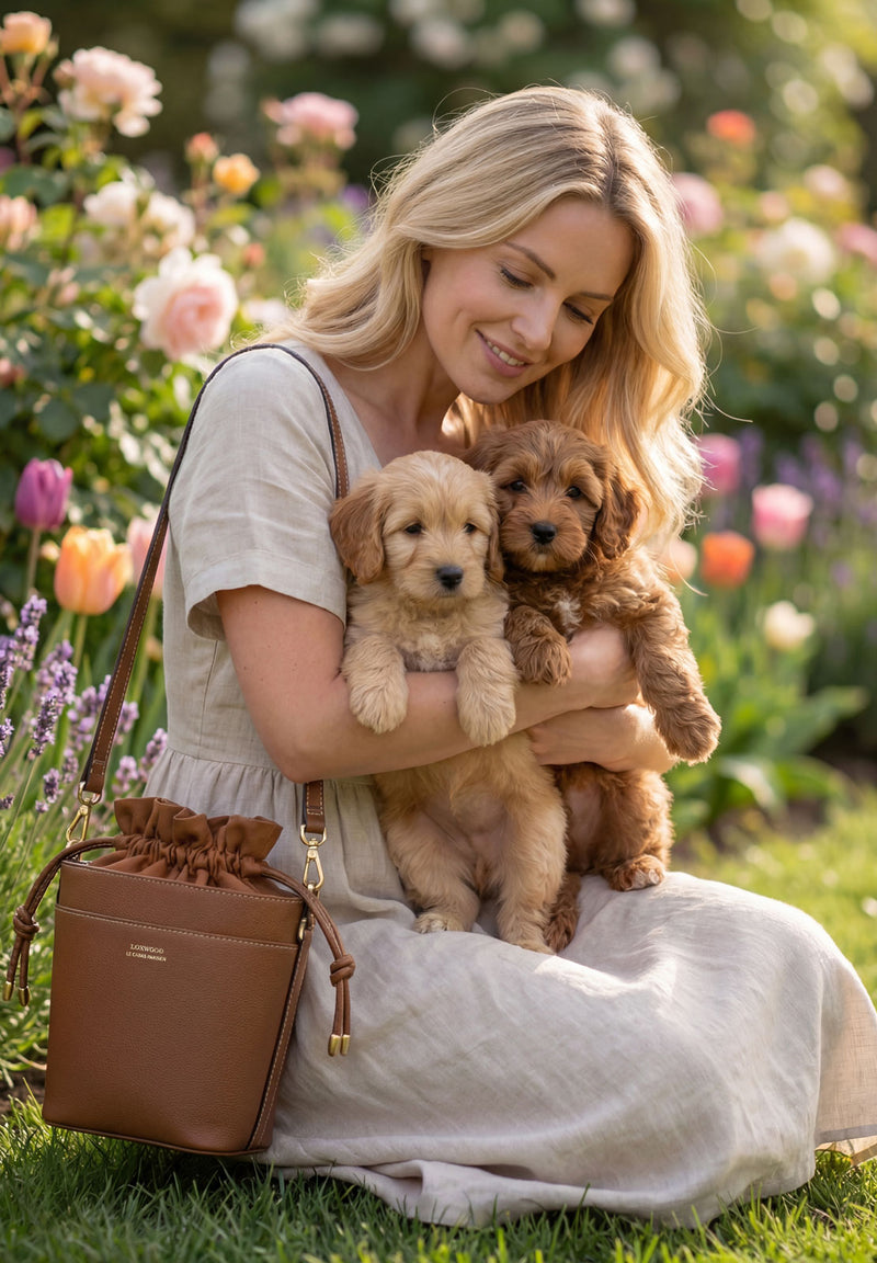 YARA - Grained leather bucket bag