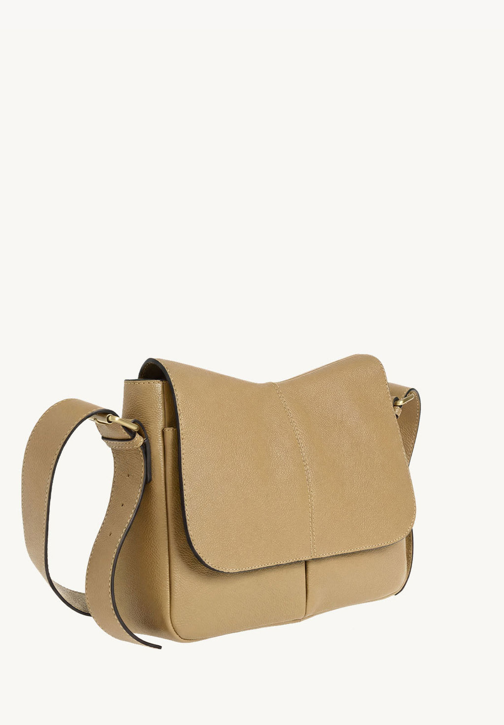 GISELE - Grained leather satchel bag