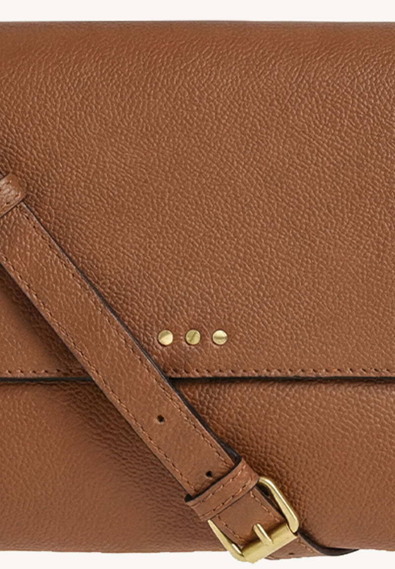 NICOLE - Sac rabat en cuir grainé