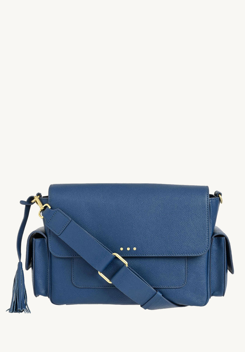 ELLIE - Grained leather messenger bag