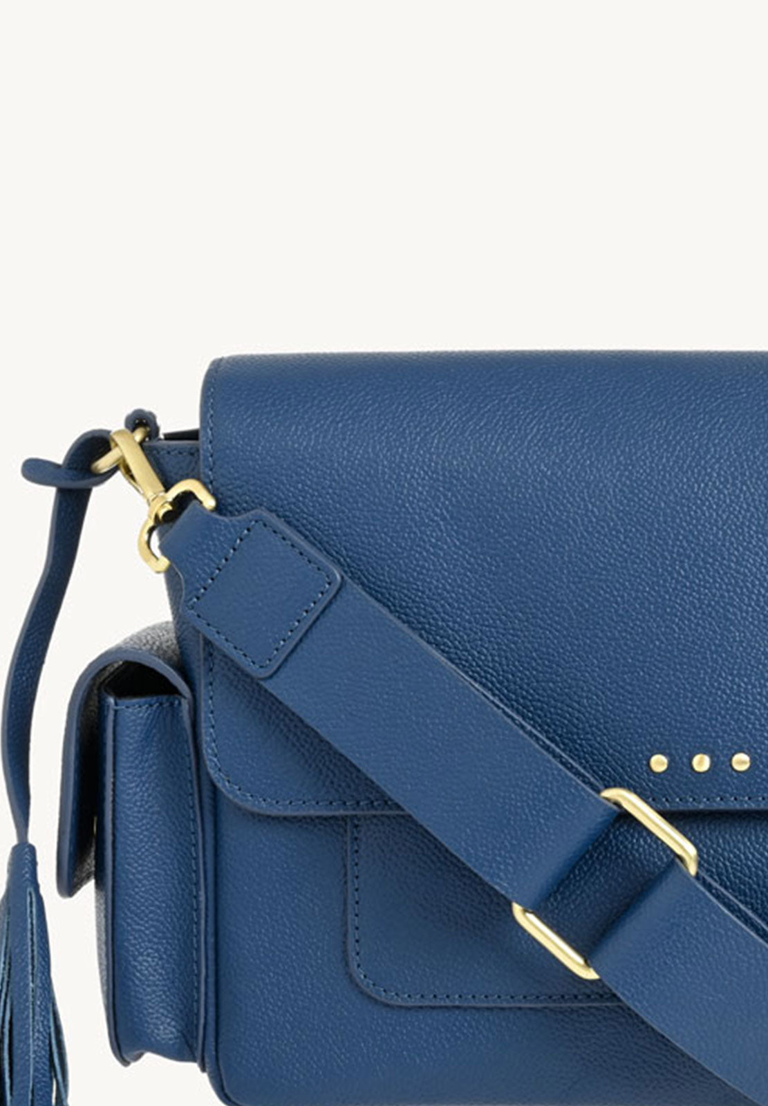 ELLIE - Grained leather messenger bag