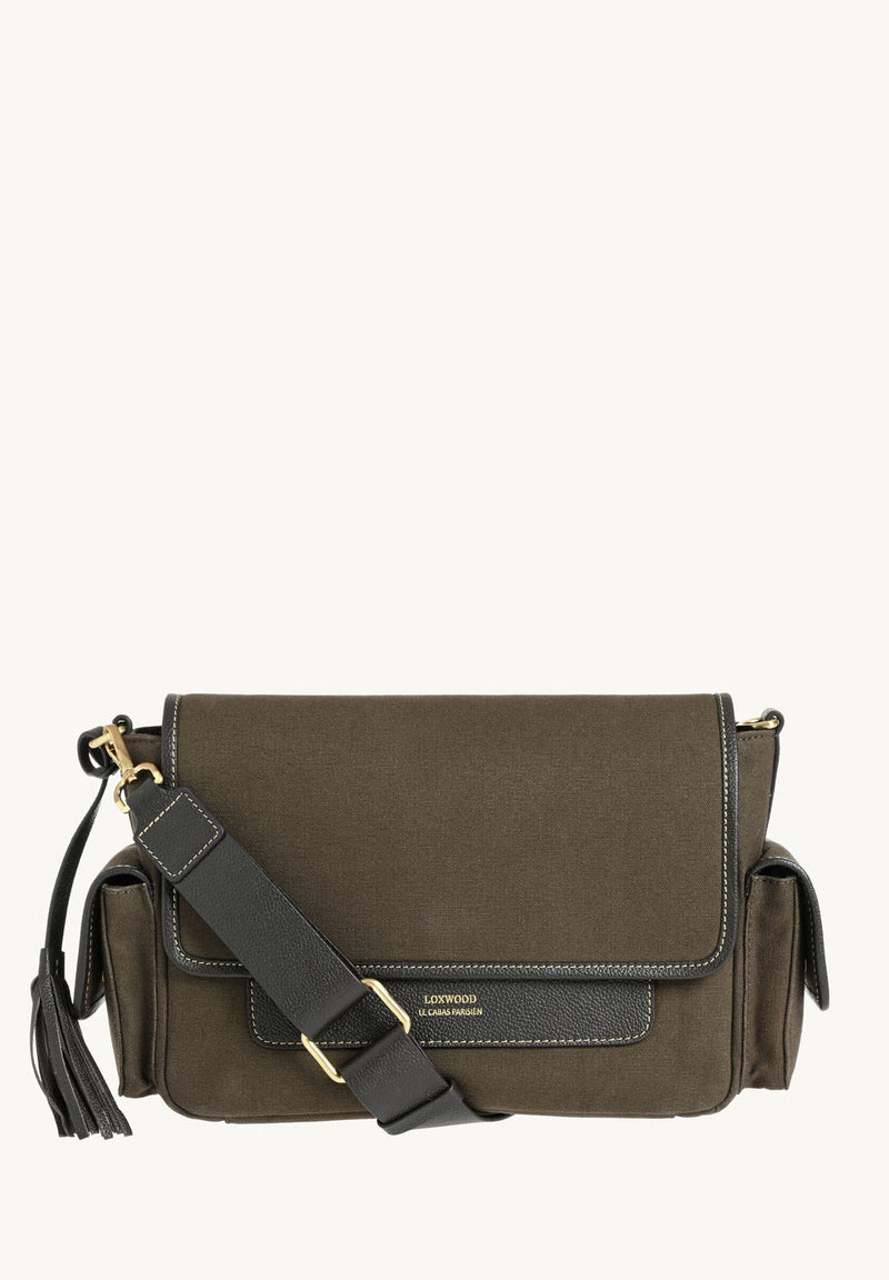 ELLIE - Canvas &amp; Leather Messenger Bag