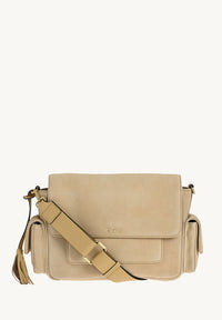 ELLIE - Suede Leather Messenger Bag