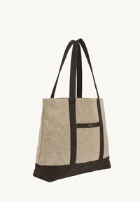 NANTUCKET - Grand cabas en toile & cuir