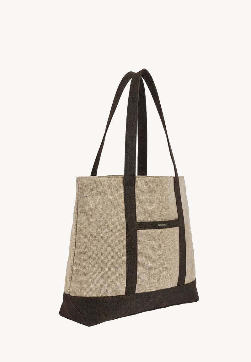 NANTUCKET - Grand cabas en toile & cuir