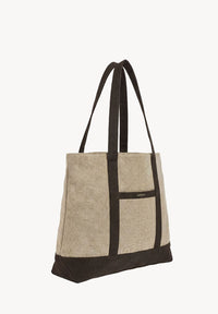 NANTUCKET - Grand cabas en toile & cuir