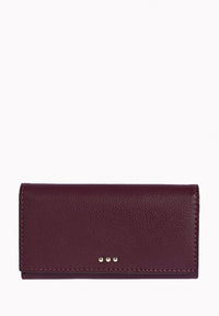 Portefeuille à rabat - Cuir grainé