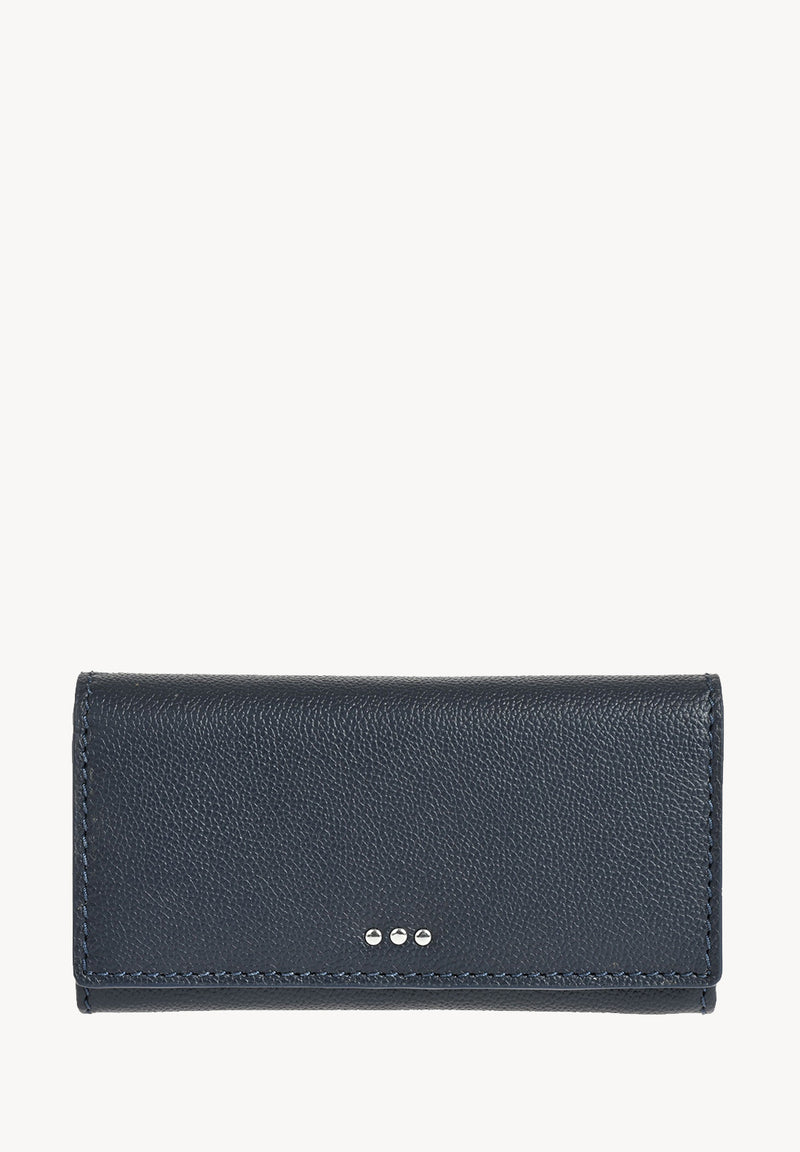 Portefeuille à rabat - Cuir grainé