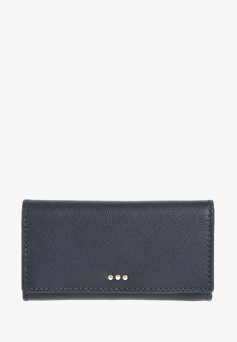 Portefeuille à rabat - Cuir grainé