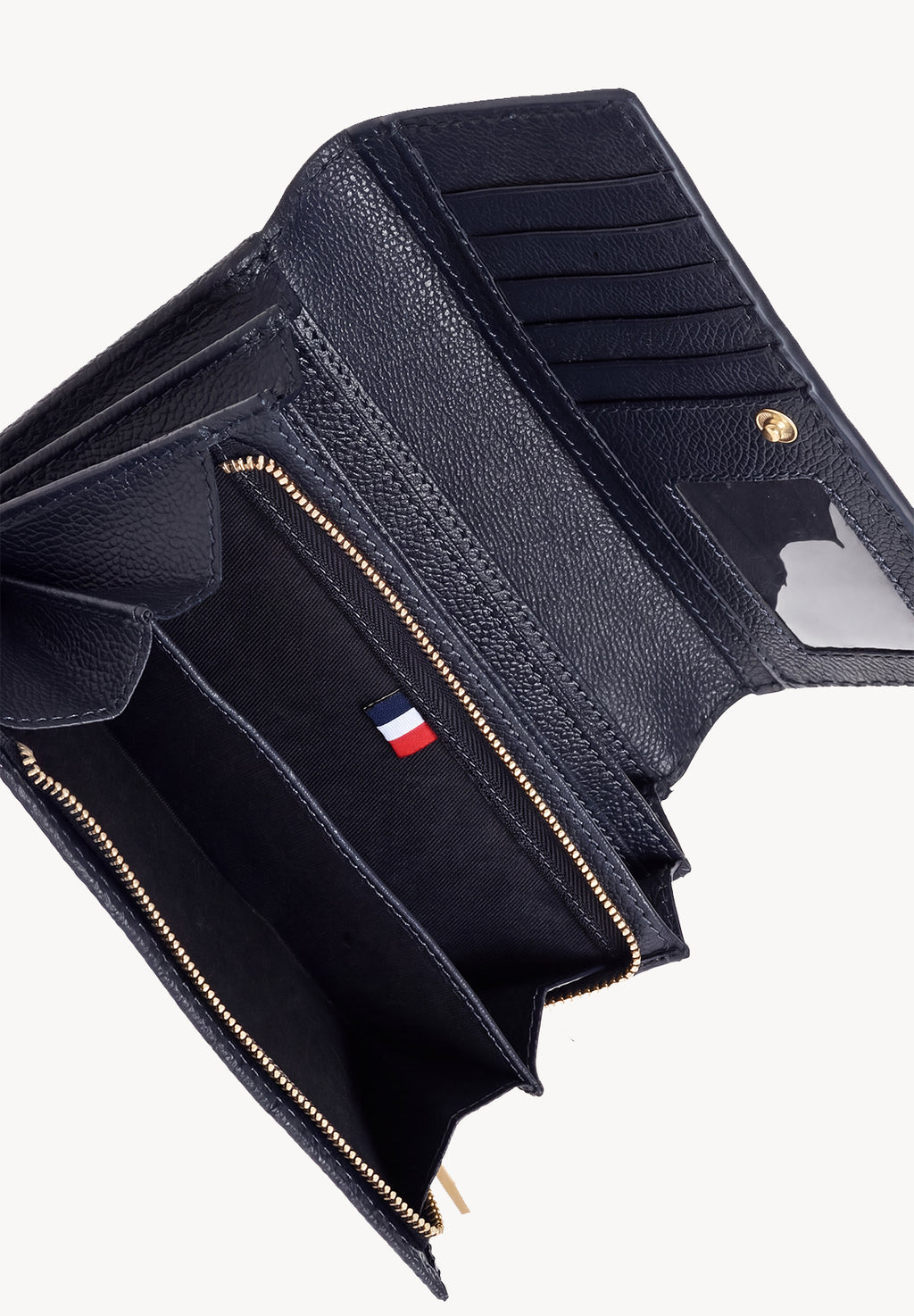 Portefeuille à rabat - Cuir grainé