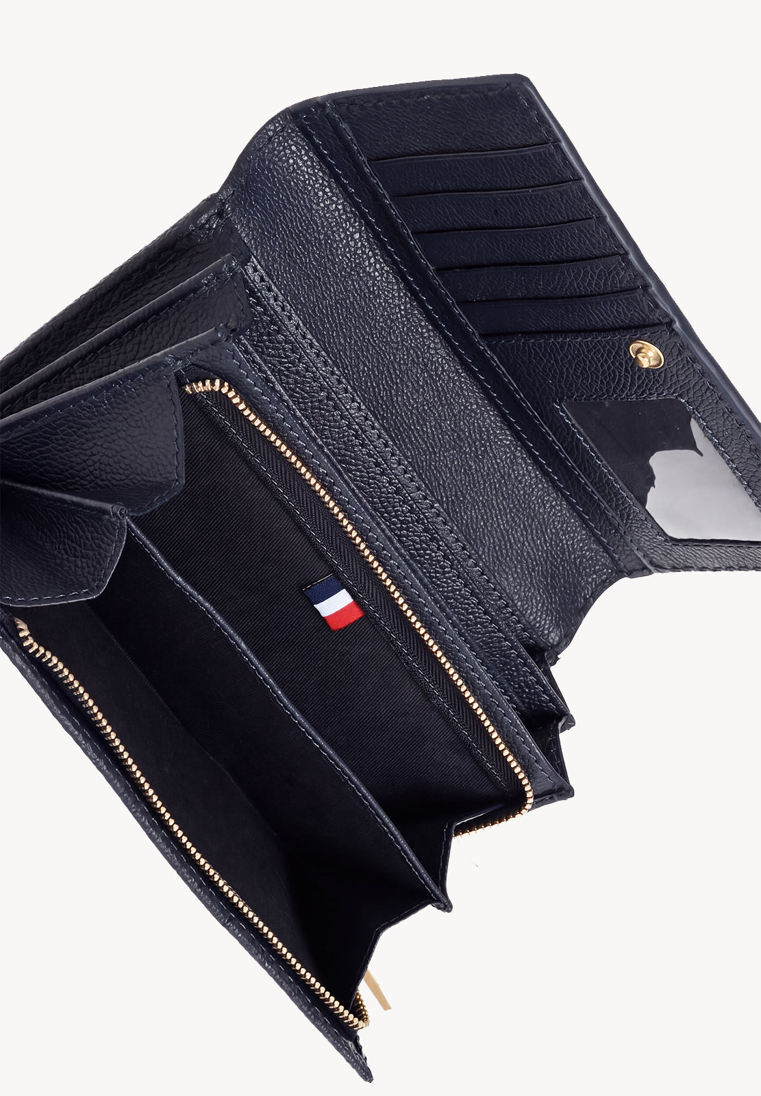 Portefeuille à rabat - Cuir grainé