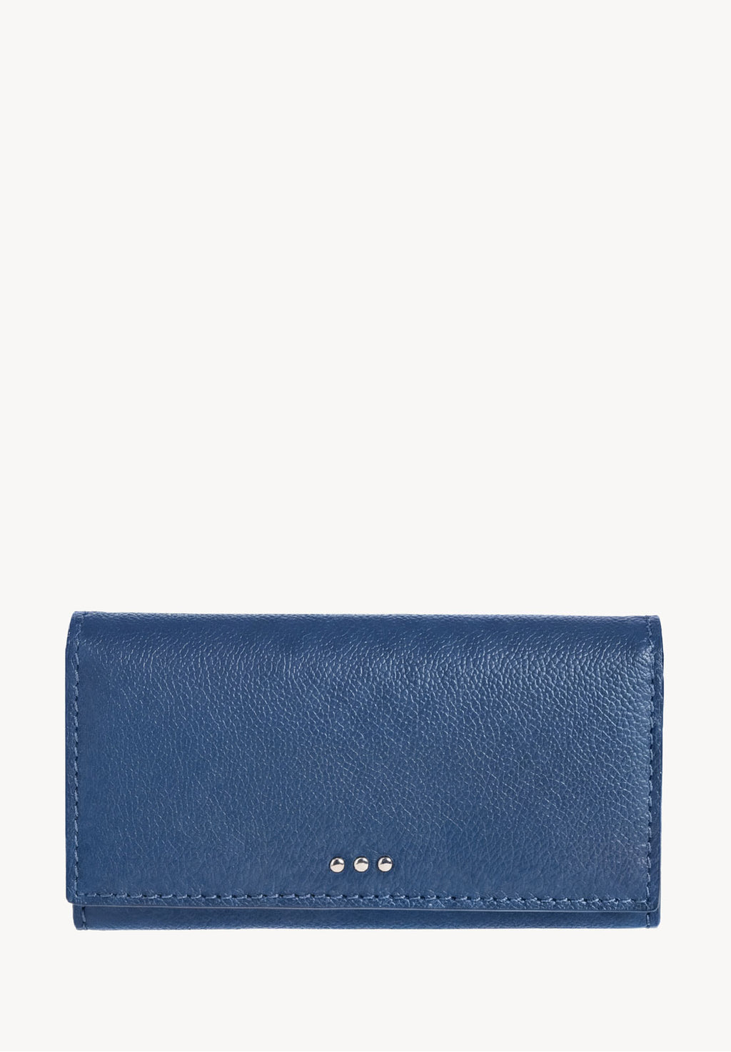Flap Wallet - Blue Jean Grained Leather