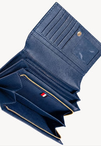 Flap Wallet - Blue Jean Grained Leather