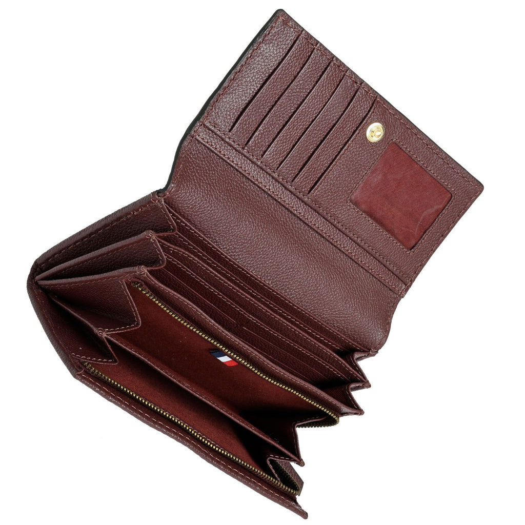 Flap wallet - Grained leather