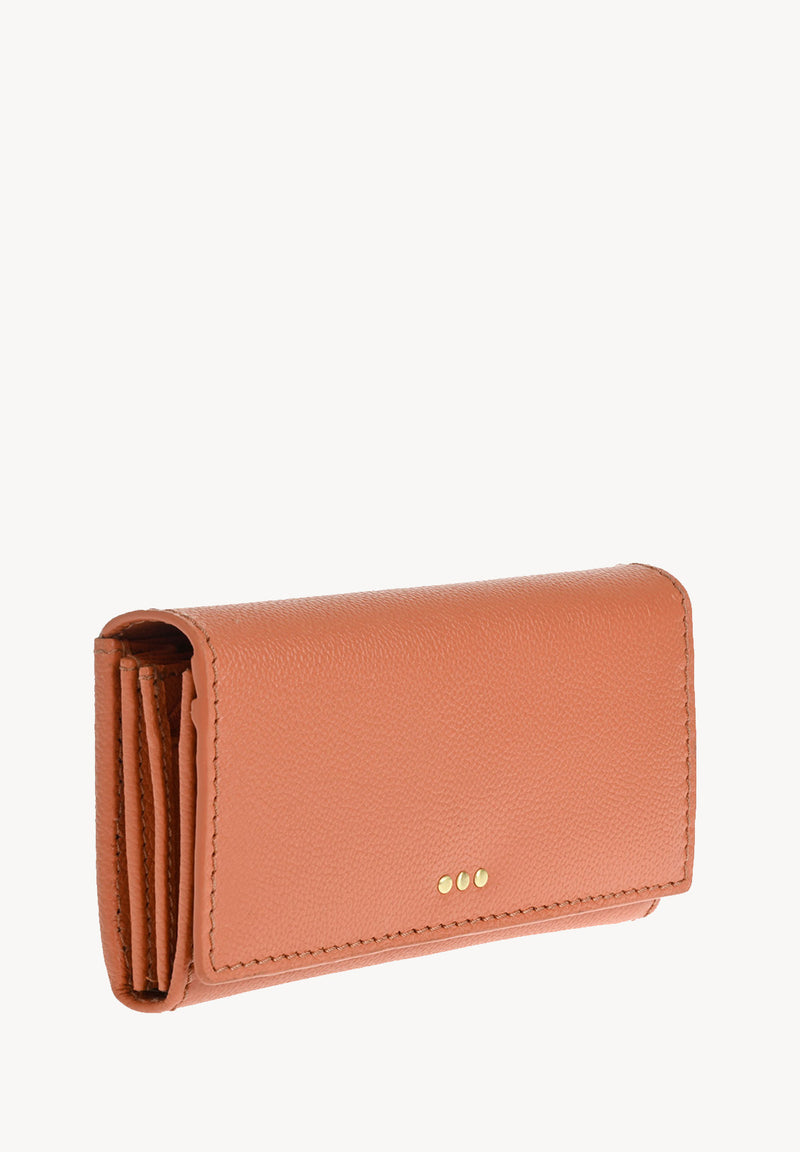 Portefeuille à rabat - Cuir grainé