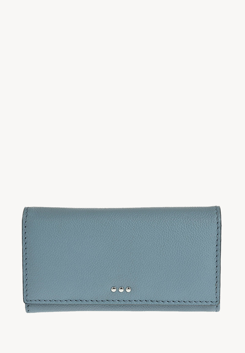 Portefeuille à rabat - Cuir grainé