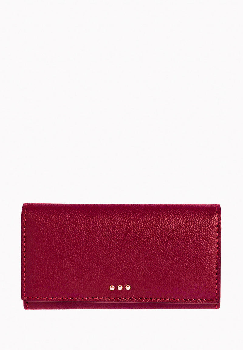 Flap wallet - Grained leather