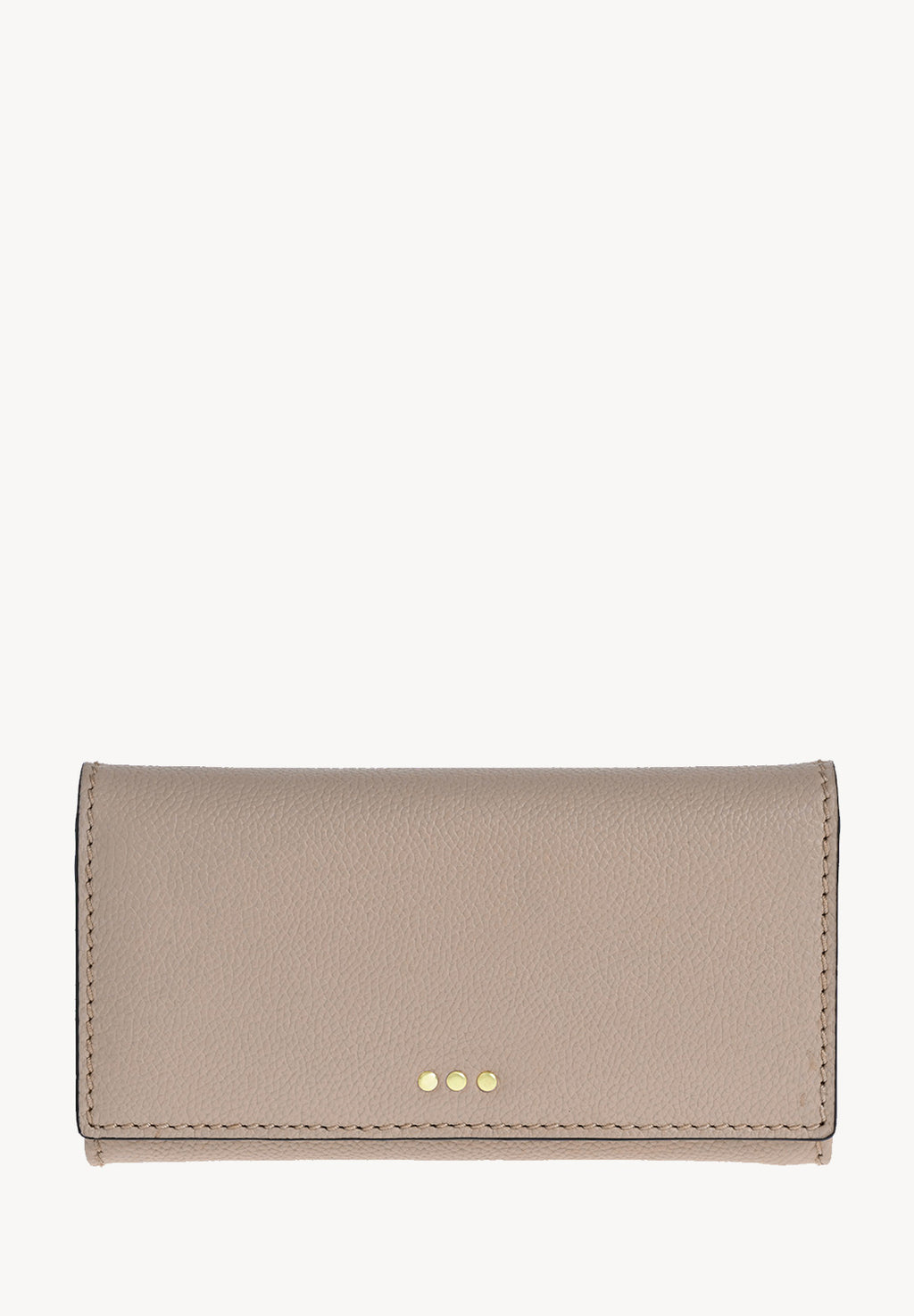 Flap Wallet - Grained Leather Mastic