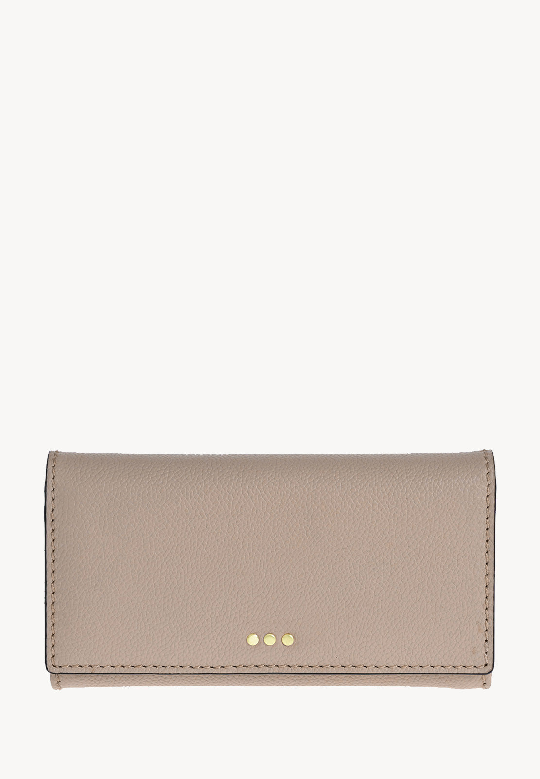 Flap Wallet - Grained Leather Mastic