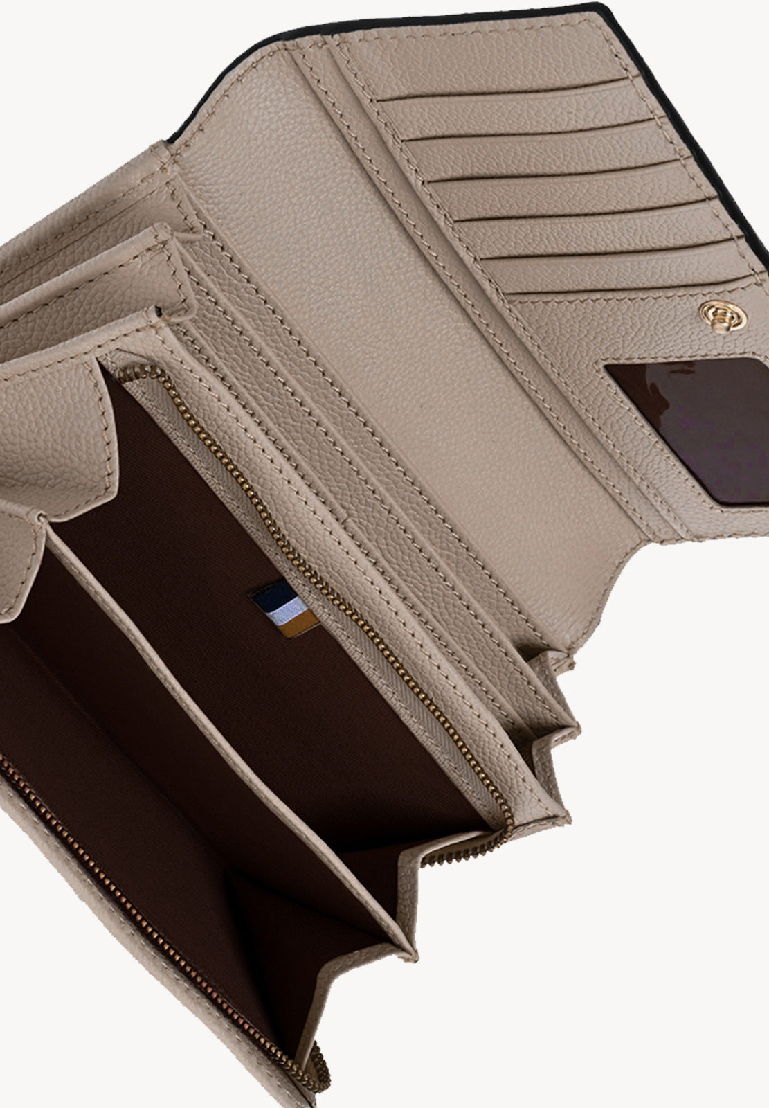 Flap Wallet - Grained Leather Mastic