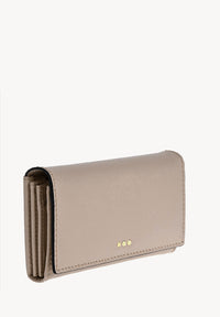 Flap Wallet - Grained Leather Mastic