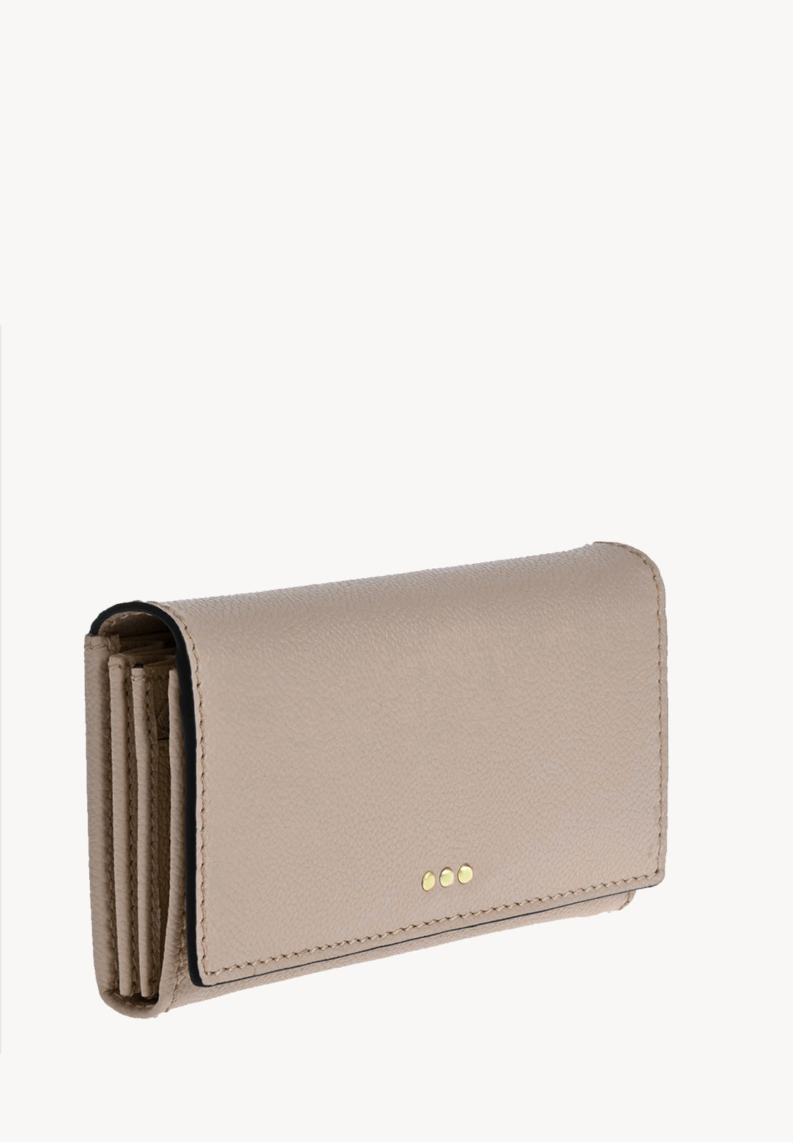 Flap Wallet - Grained Leather Mastic