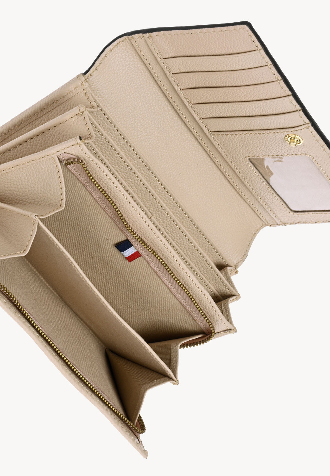Flap wallet - Grained leather