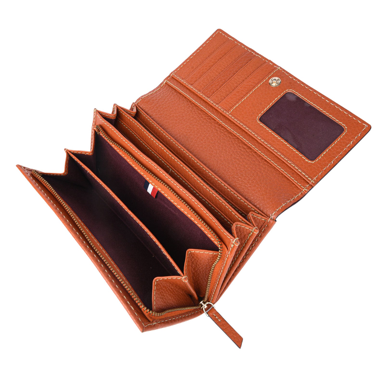 Flap wallet - Grained leather