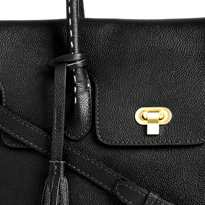 NEW BIBOU - Sac rabat en cuir grainé