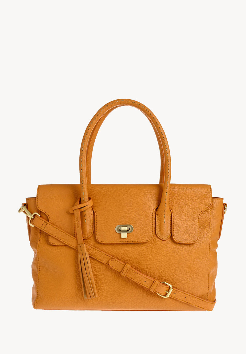 NEW BIBOU - Sac rabat en cuir grainé