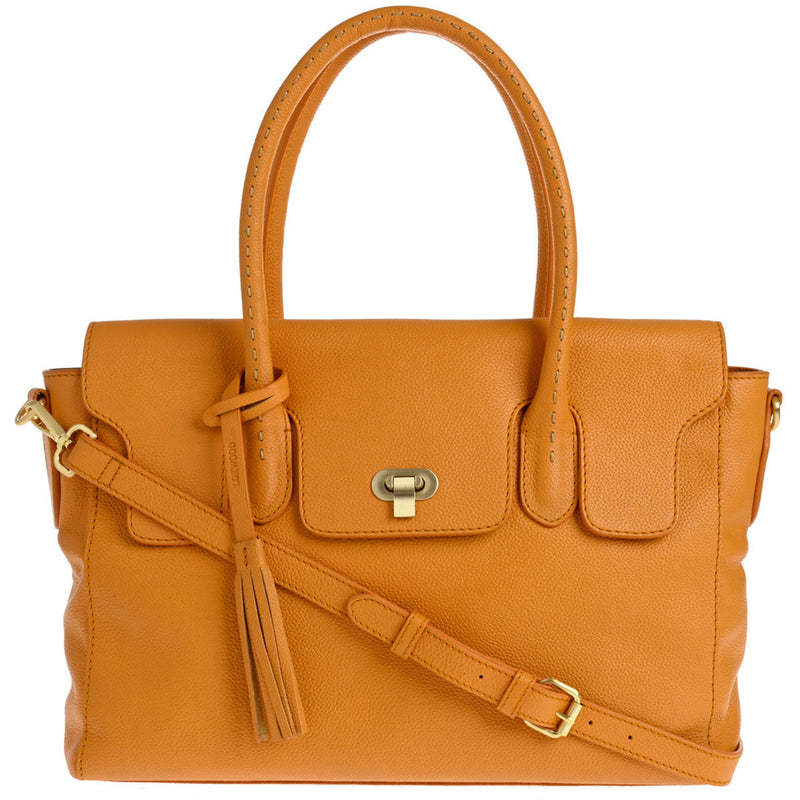 NEW BIBOU - Grained leather flap bag