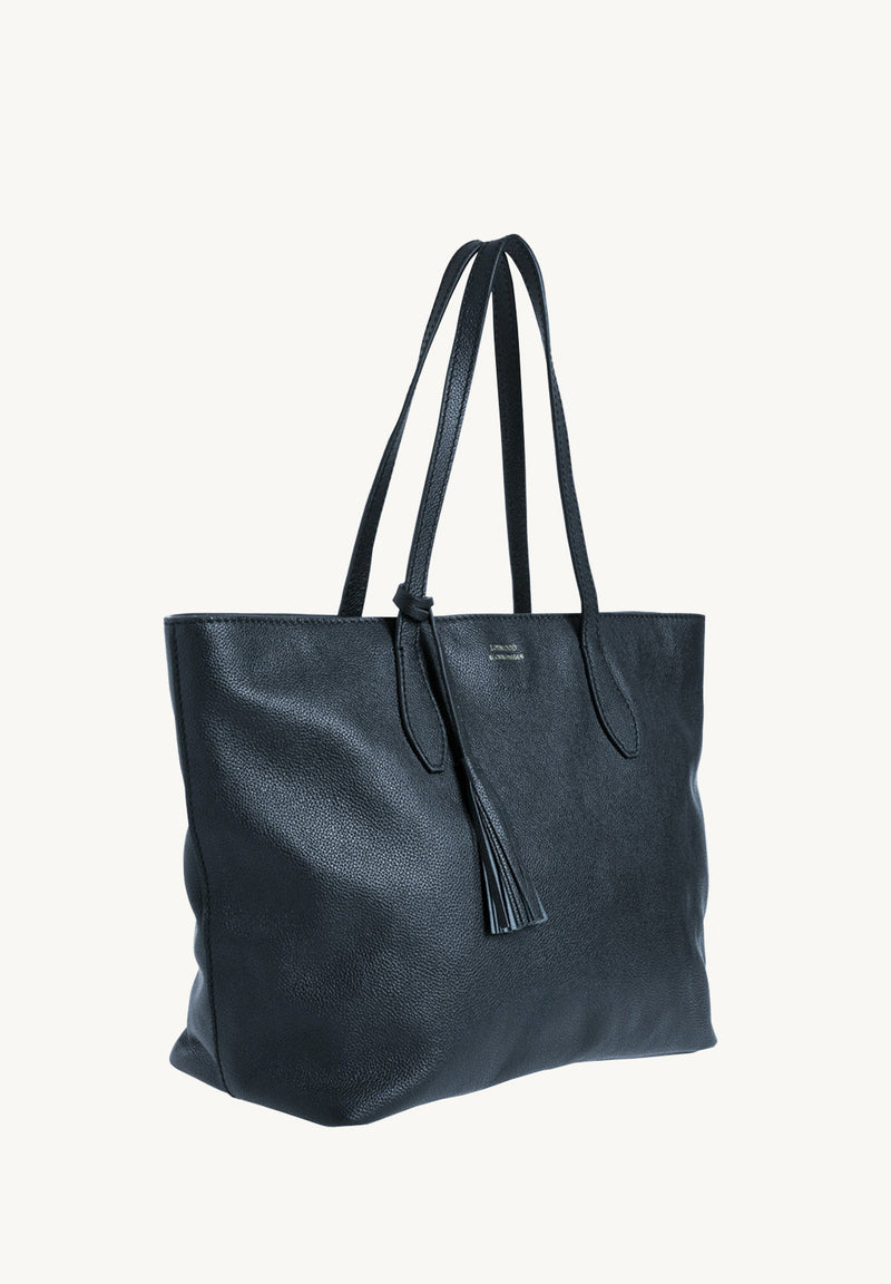 SHOPPER - Grained leather shoulder bag