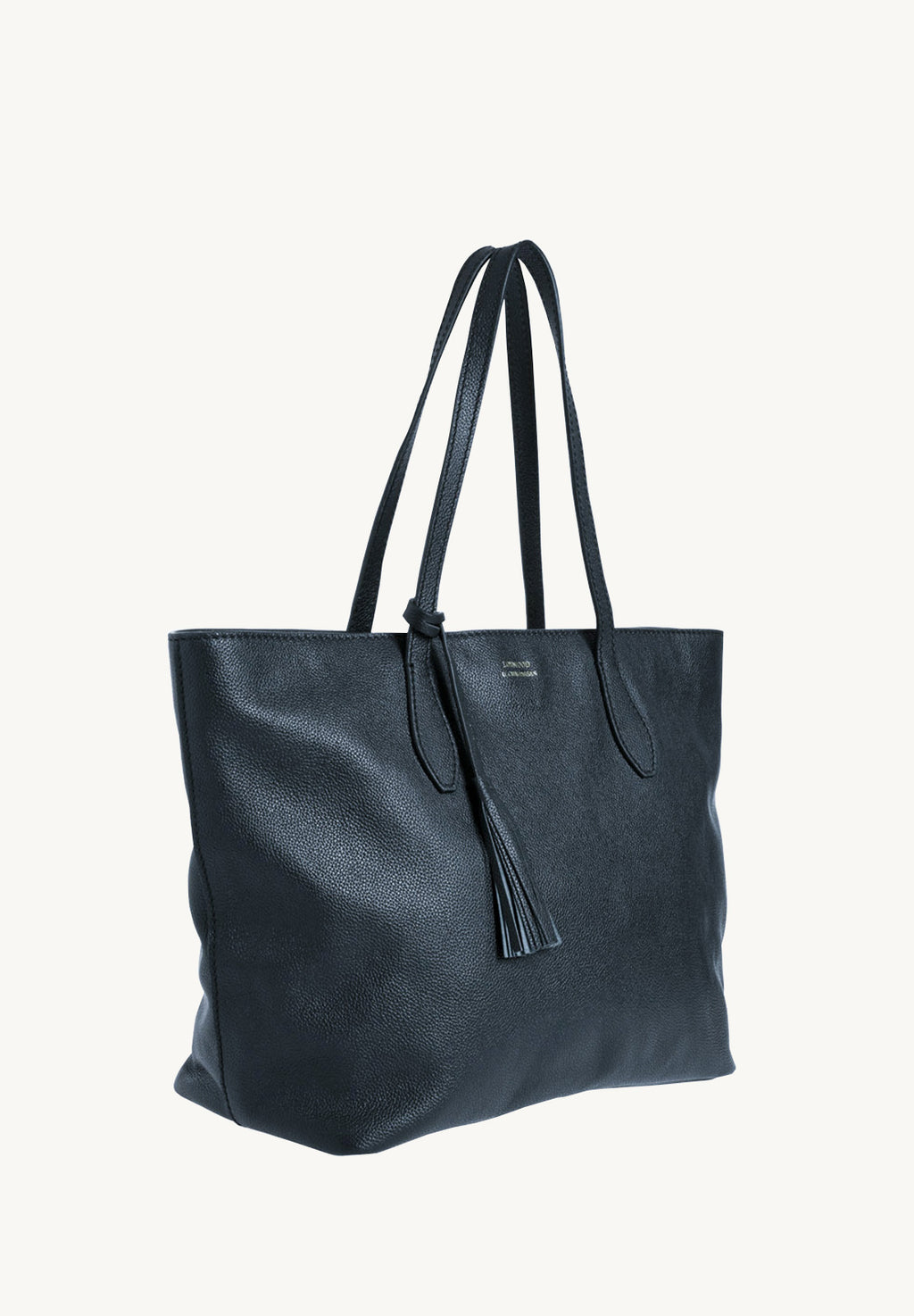 SHOPPER - Grained leather shoulder bag