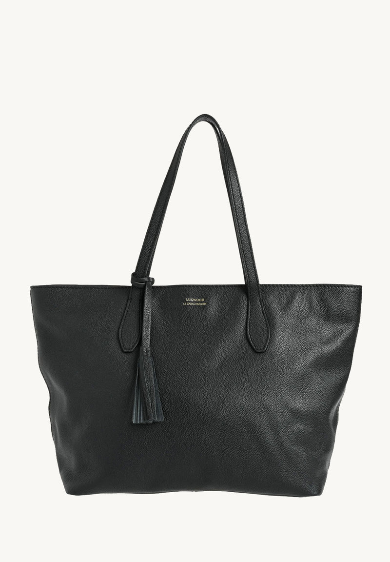SHOPPER - Grained leather shoulder bag