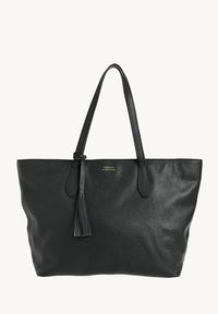 SHOPPER - Grained leather shoulder bag