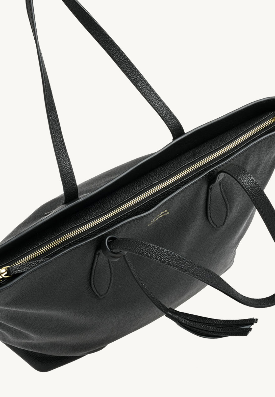 SHOPPER - Grained leather shoulder bag