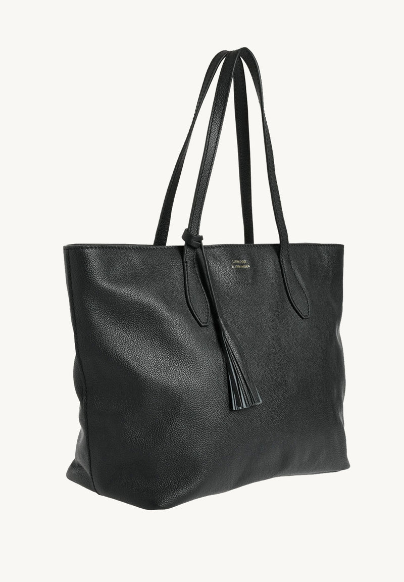 SHOPPER - Grained leather shoulder bag