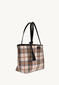 MAUREEN - Wool & leather shopper bag